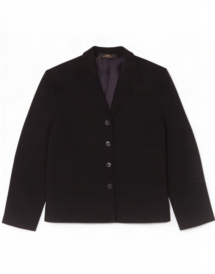 Marks & Spencer Veste blazer St. Michael 4 boutons pour femme UK 16 Large Noir