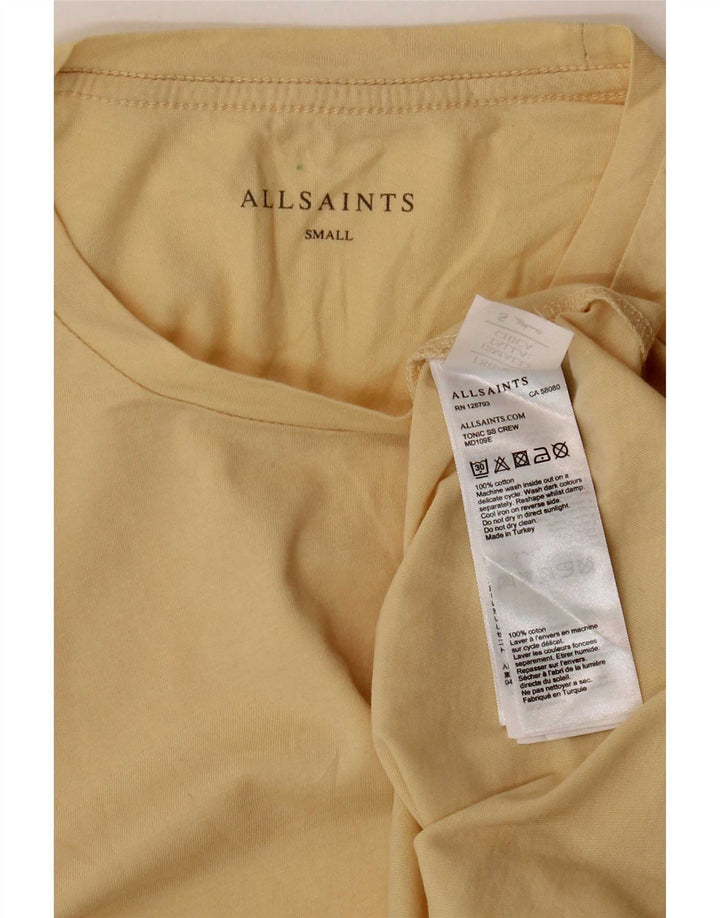 All Saints T-Shirt Homme Petit Haut Jaune Coton