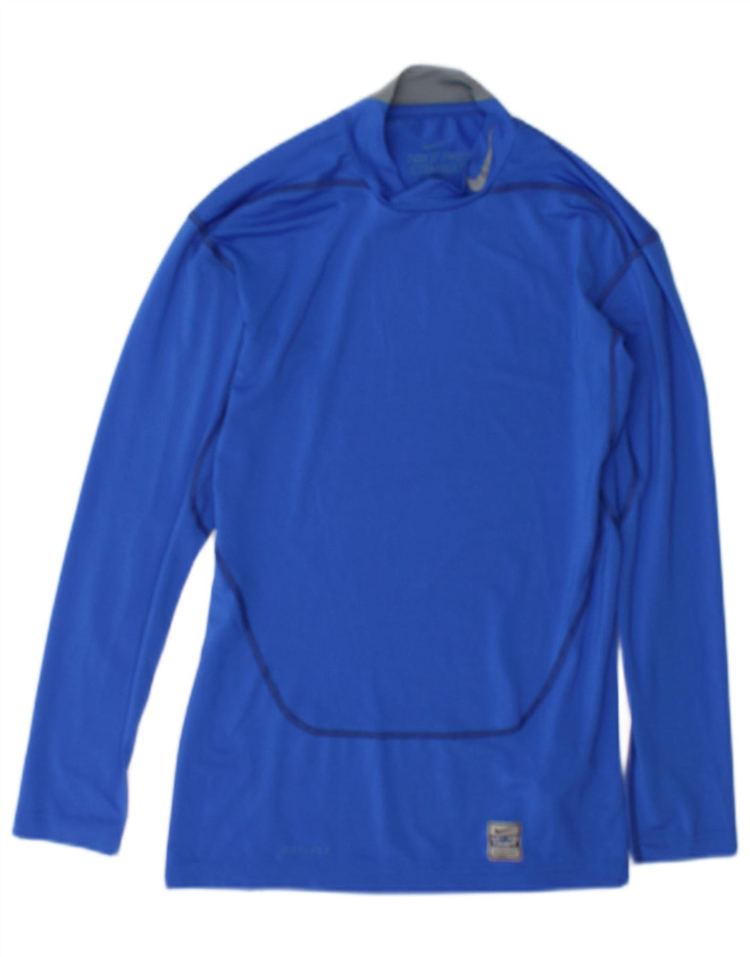 Nike Haut Dri Fit Homme Manches Longues Petit Bleu Polyester