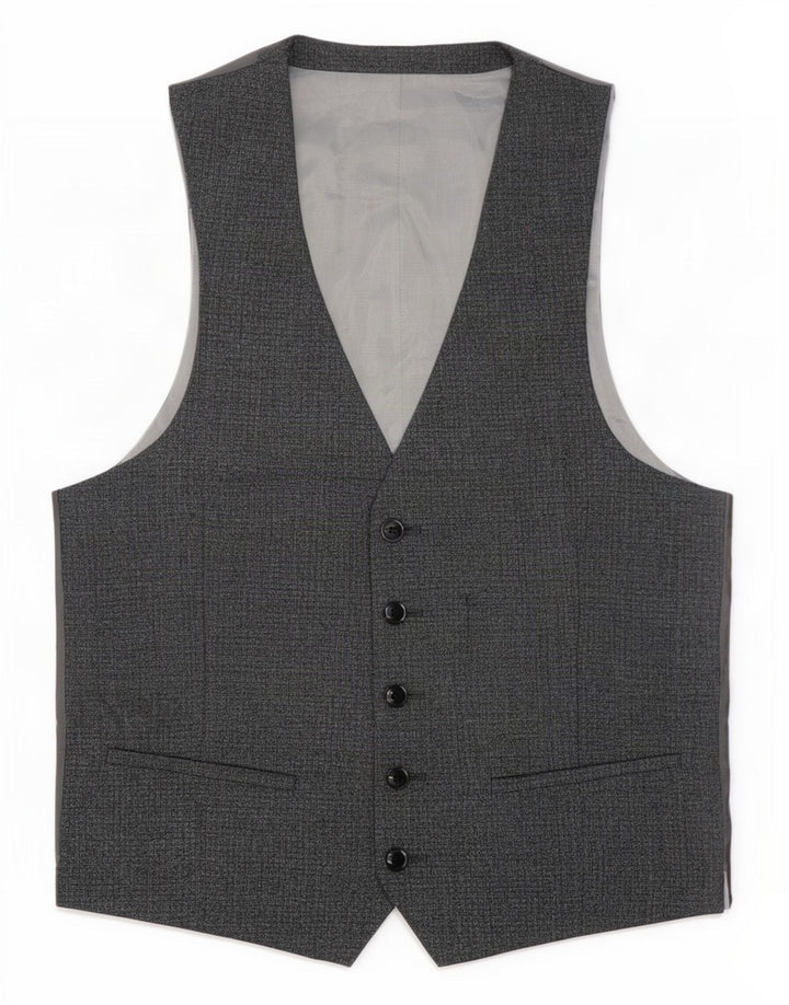 Dkny Gilet Slim Fit Homme UK 38 Laine Gris Moyen