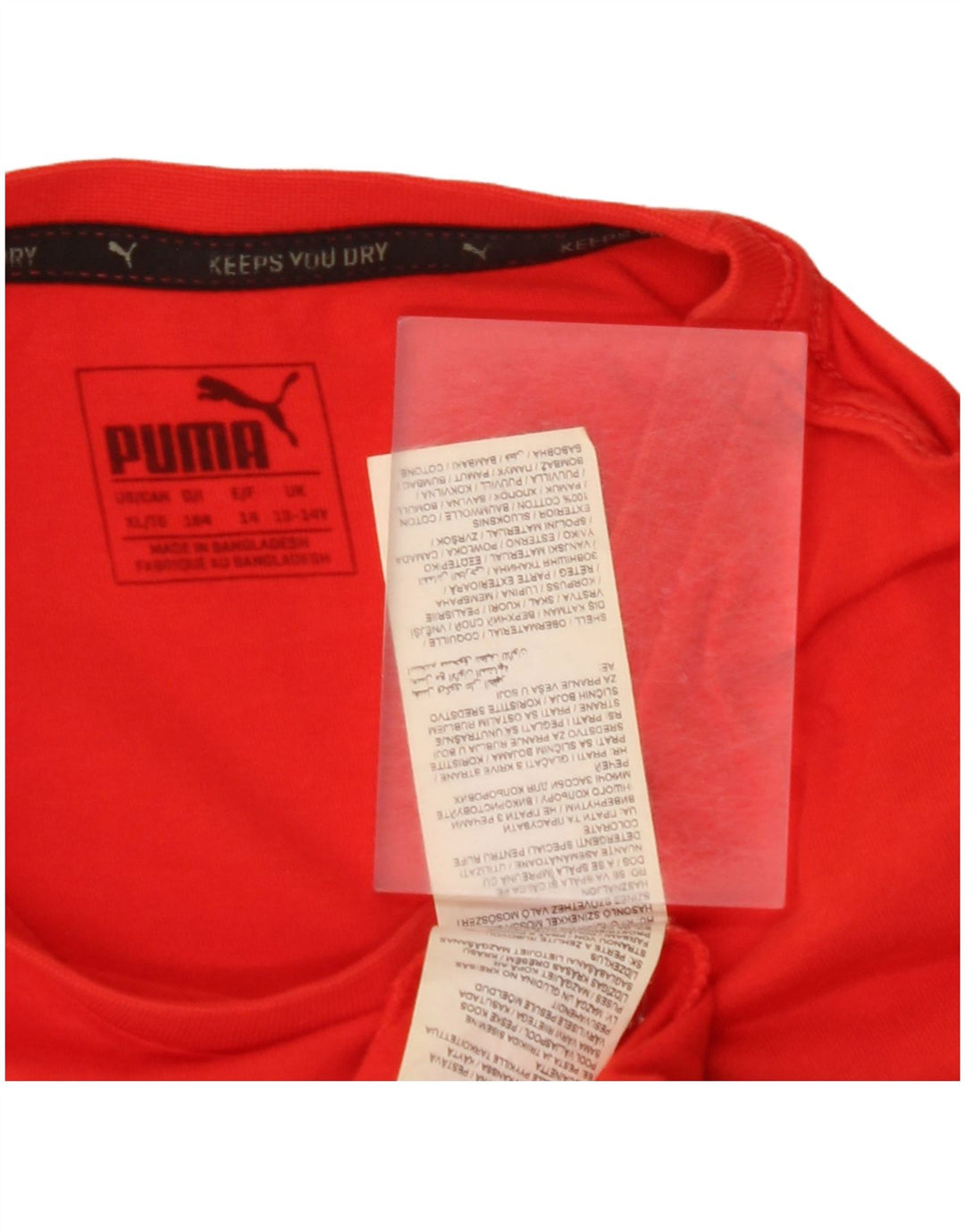 PUMA T-Shirt Graphique Garçon 13-14 ans Rouge Coton