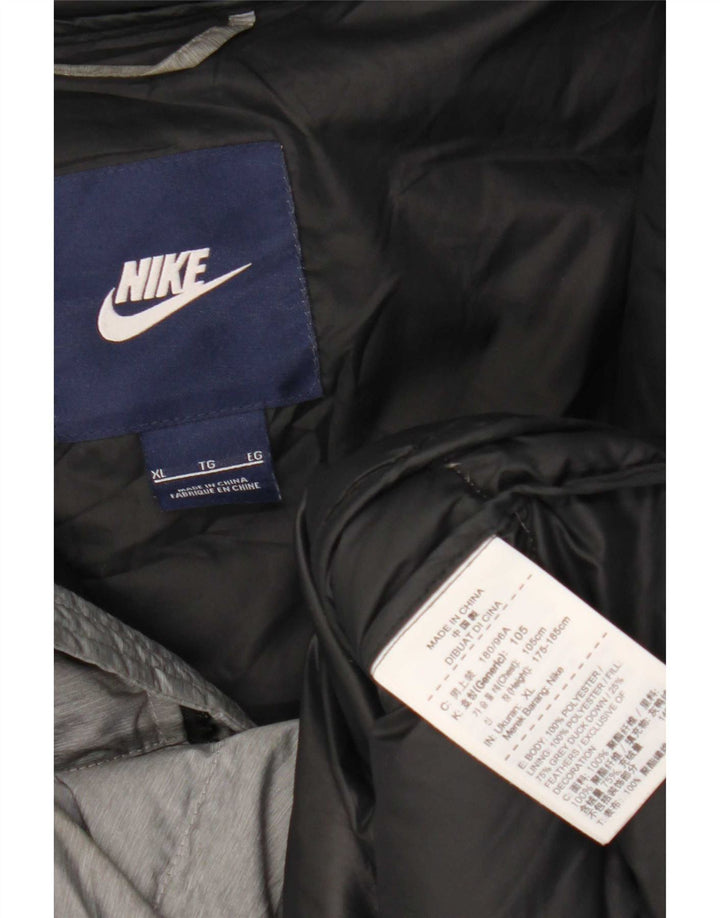 Nike Veste matelassée à capuche pour femme UK 18 XL Gris Polyester