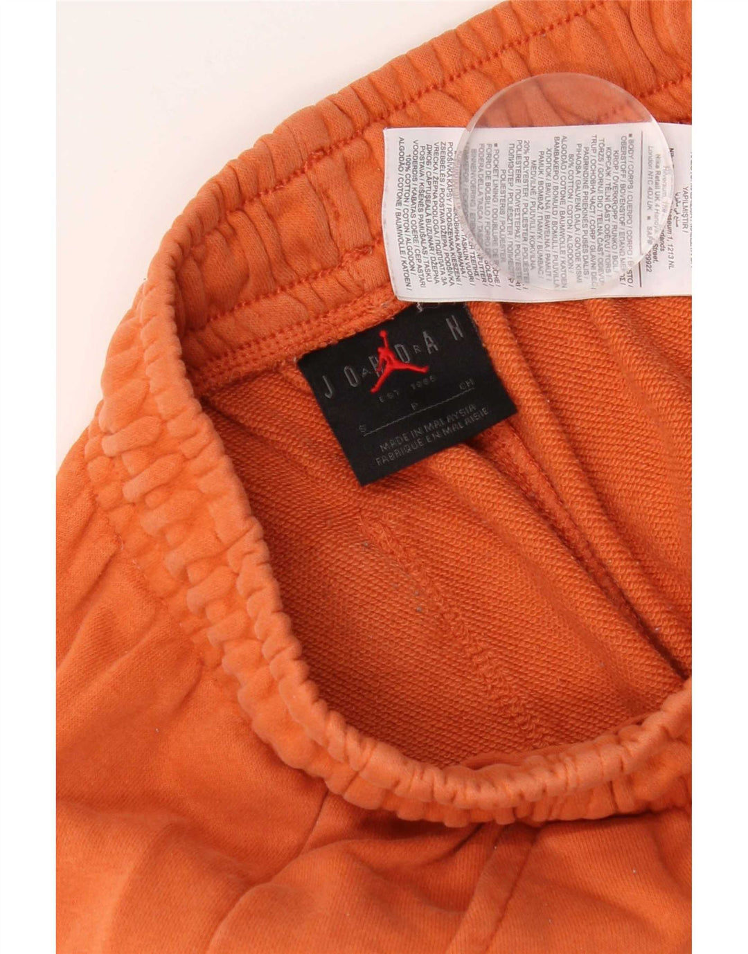 Jordan Short de sport graphique pour homme Petit coton orange