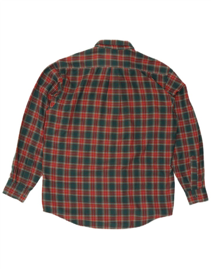Antartex Chemise en flanelle pour homme Taille 16 1/2 Grand carreaux verts Polyester