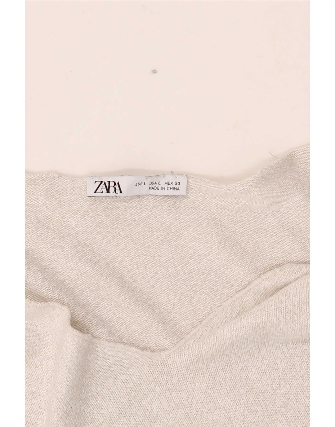Zara Pull col V pour femme UK 16 Large Argenté