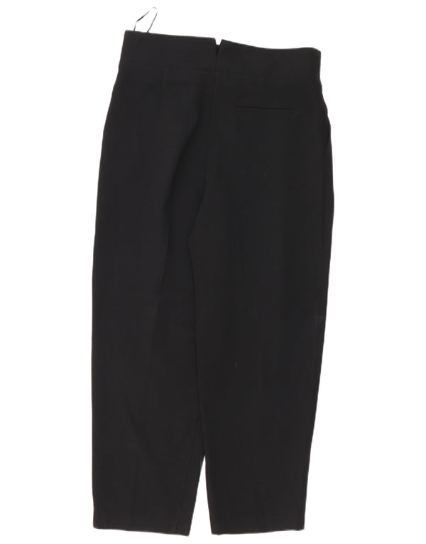 Topshop Pantalon court taille haute pour femme UK 12 Medium W30 L25 Noir