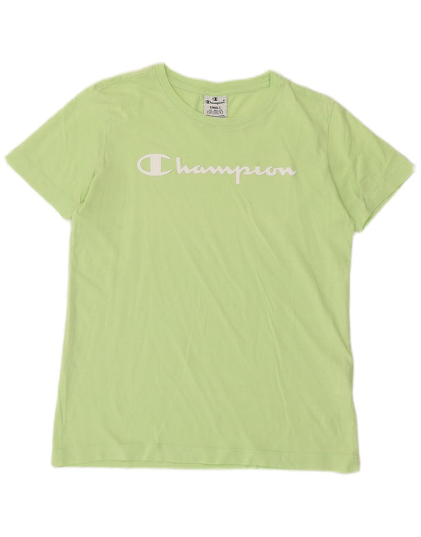 Champion T-shirt graphique pour femme UK 10 Small Vert Coton
