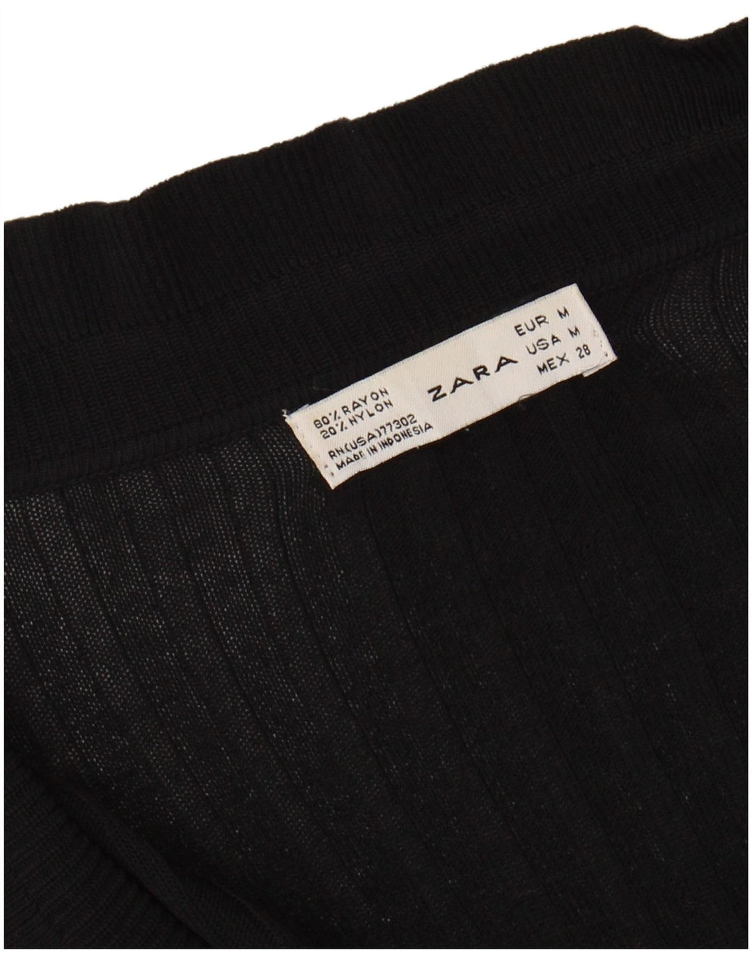 Zara Femme Cardigan Top UK 12 Medium Noir