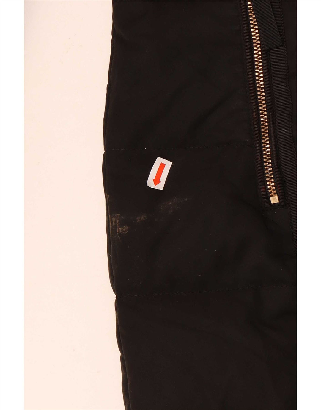 Zara Veste matelassée à capuche pour femme UK 10 Small Noir Polyester