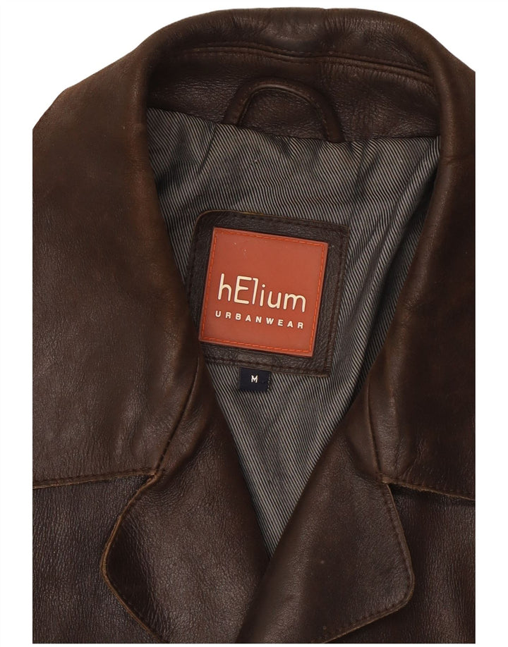 Helium Veste en cuir pour homme UK 38 Marron moyen