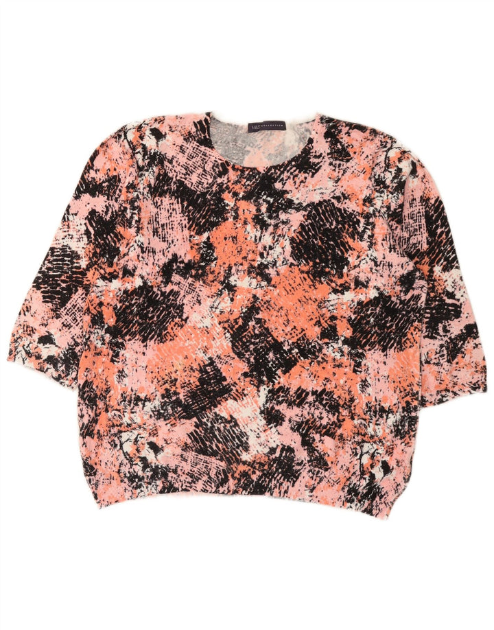 Marks & Spencer Pull à col rond pour femme Motif abstrait UK 16 Larg