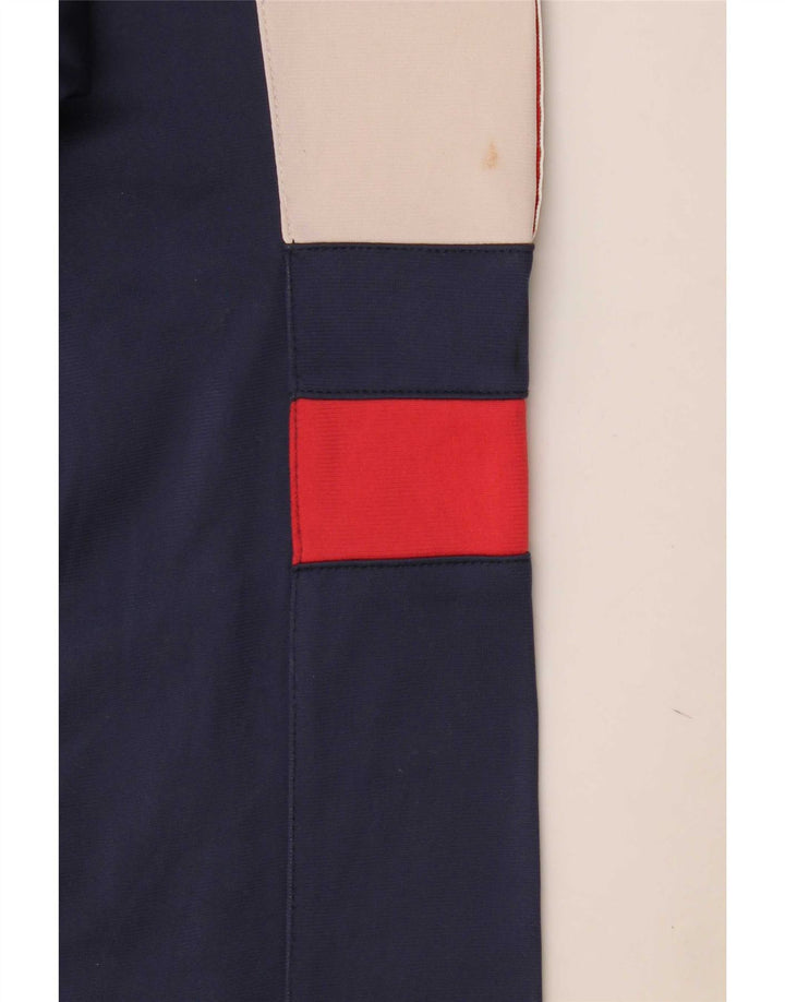 Asics Veste de survêtement graphique pour homme 2XL Bleu marine Colourblock Polyamide