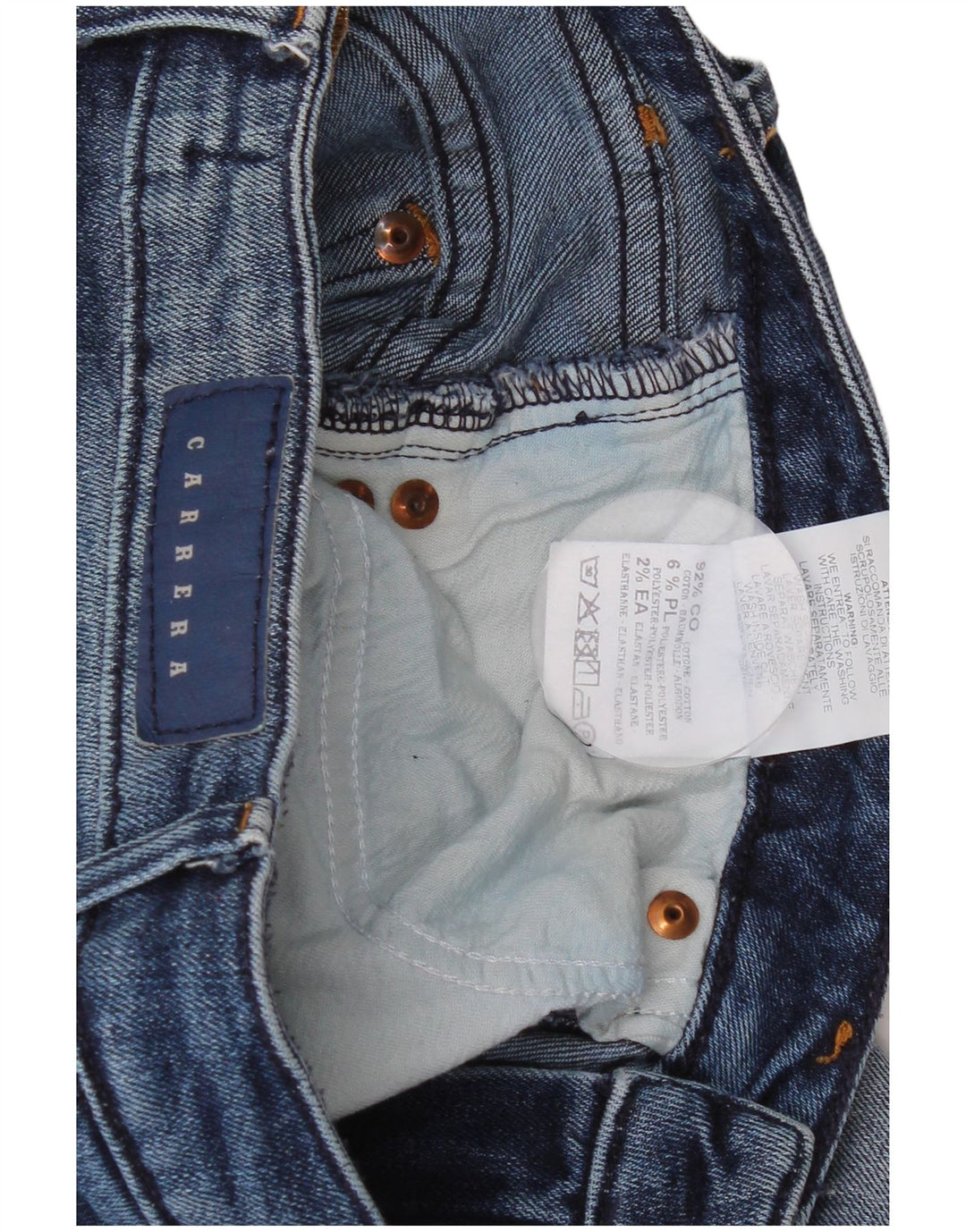 Carrera Jean droit 752 coupe droite pour femme IT 44 Medium W30 L32 Bleu