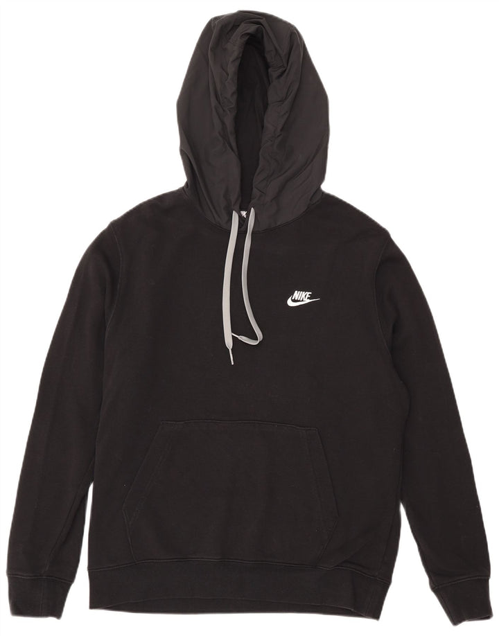 Nike Pull à capuche graphique en coton noir moyen pour homme