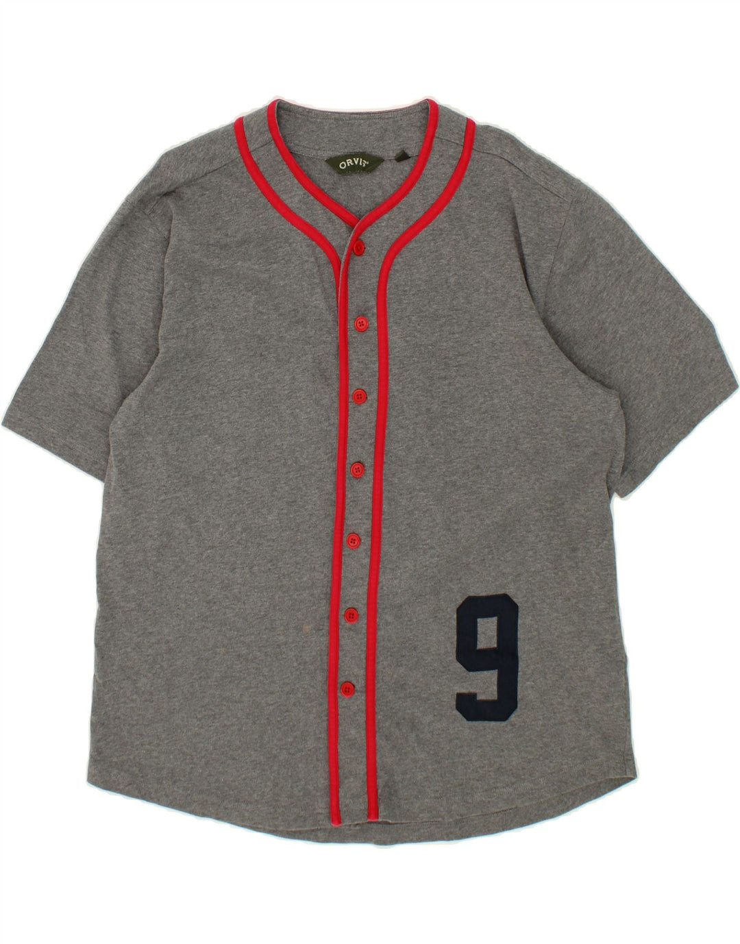 ORVIS Mens Graphic Jersey Top UK 16 Large Grey Cotton Vintage Orvis and Second-Hand Orvis from Messina Hembry 