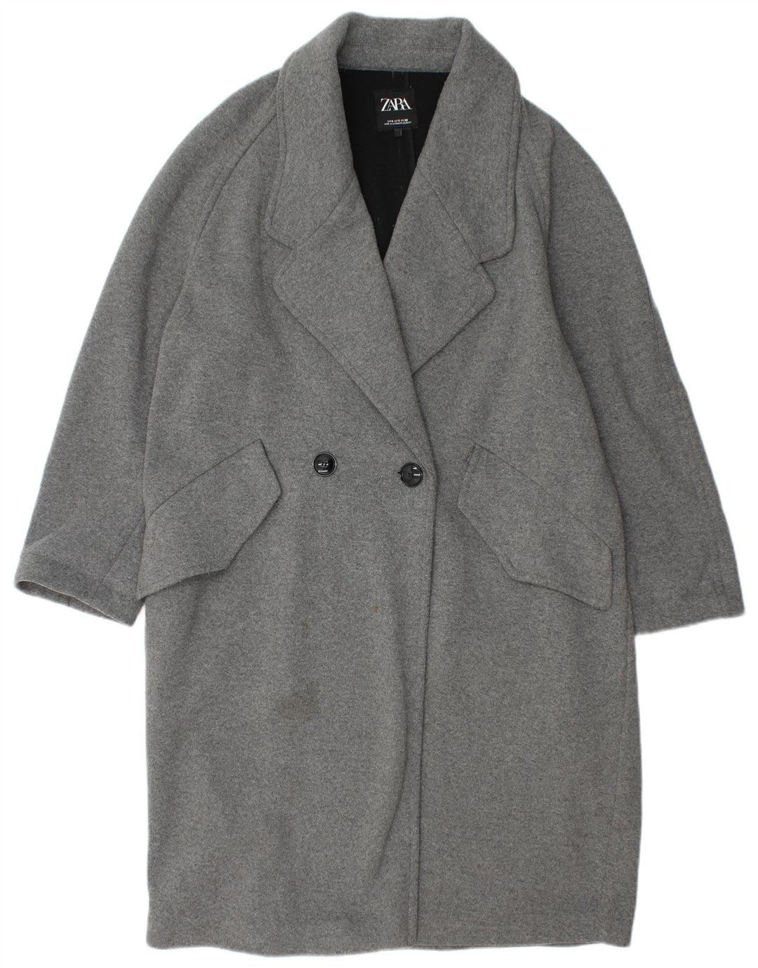 Zara Manteau surdimensionné pour femme UK 10 Petit Gris