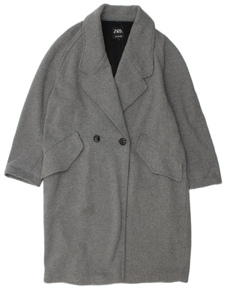 Zara Manteau surdimensionné pour femme UK 10 Petit Gris