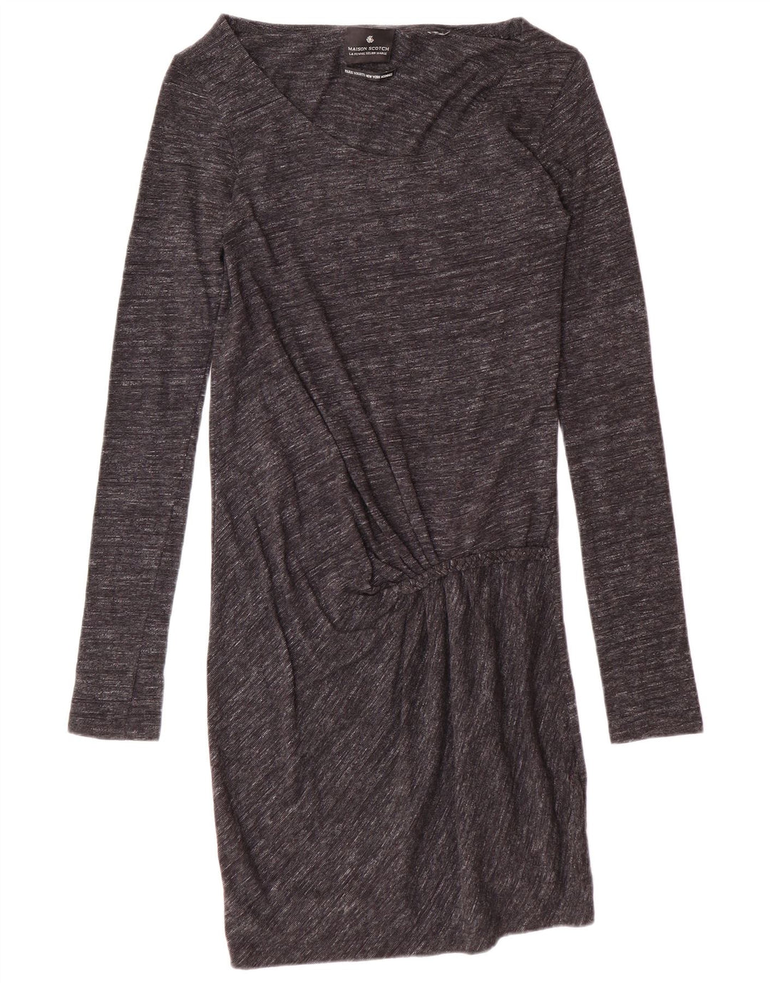 MAISON SCOTCH Robe basique à manches longues pour femme UK 10 Small Gris