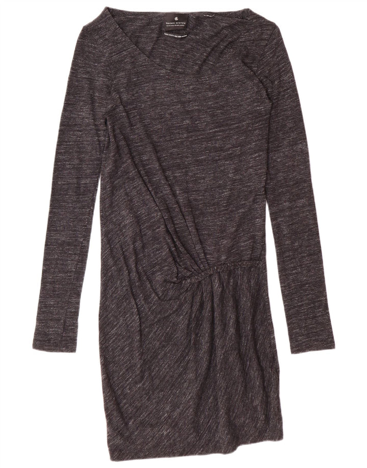 MAISON SCOTCH Robe basique à manches longues pour femme UK 10 Small Gris