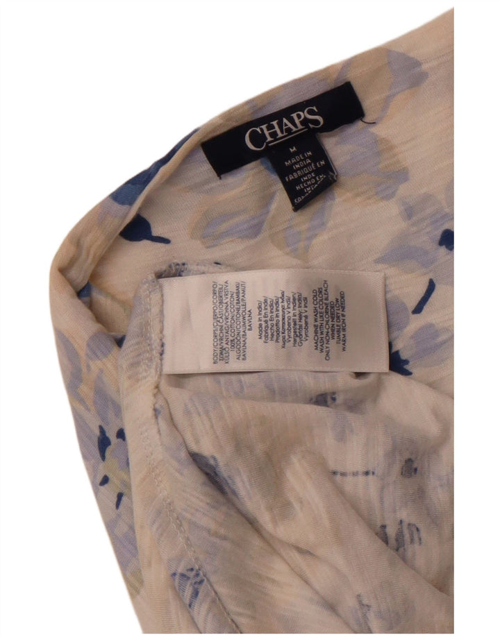 Chaps Robe longue sans manches pour femme UK 42 en coton floral multicolore moyen
