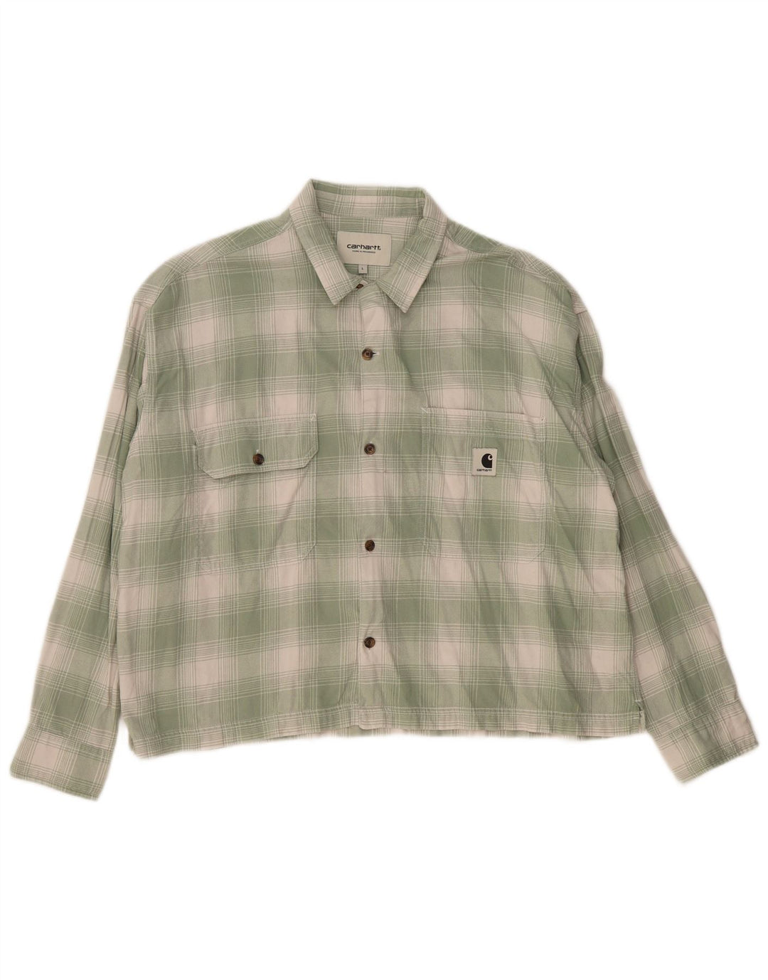 CARHARTT Chemise Homme Grand Carreau Vert Coton