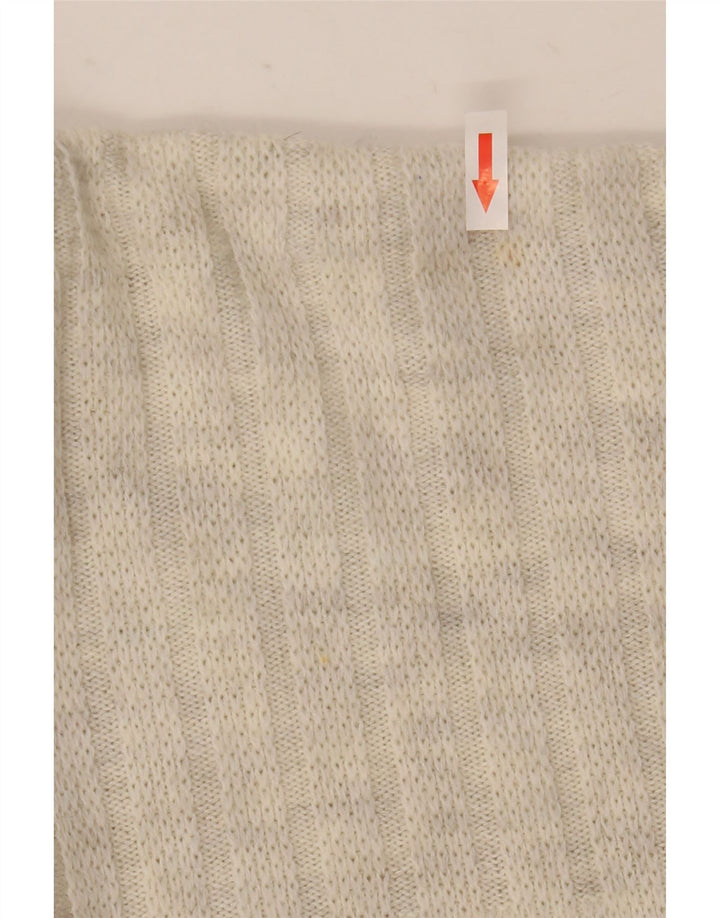 vintage Mens Crew Neck Jumper Pull XL Gris Argyle/Diamant