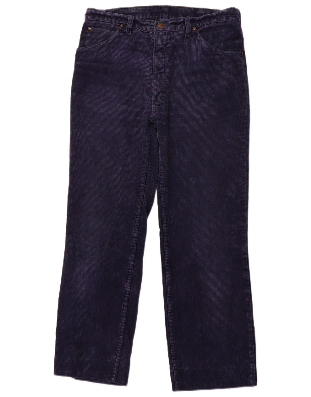 WRANGLER Pantalon droit en velours côtelé pour homme W32 L28 Bleu marine