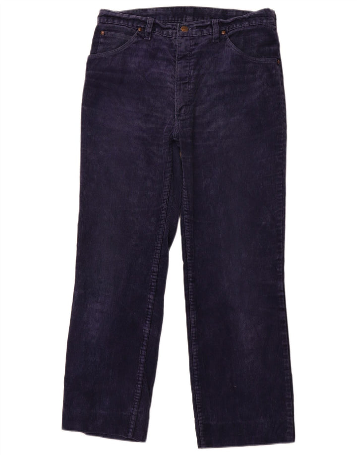 WRANGLER Pantalon droit en velours côtelé pour homme W32 L28 Bleu marine