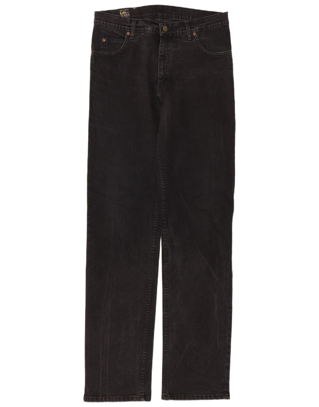 Lee Jean Droit Brooklyn Femme W34 L36 Coton Noir