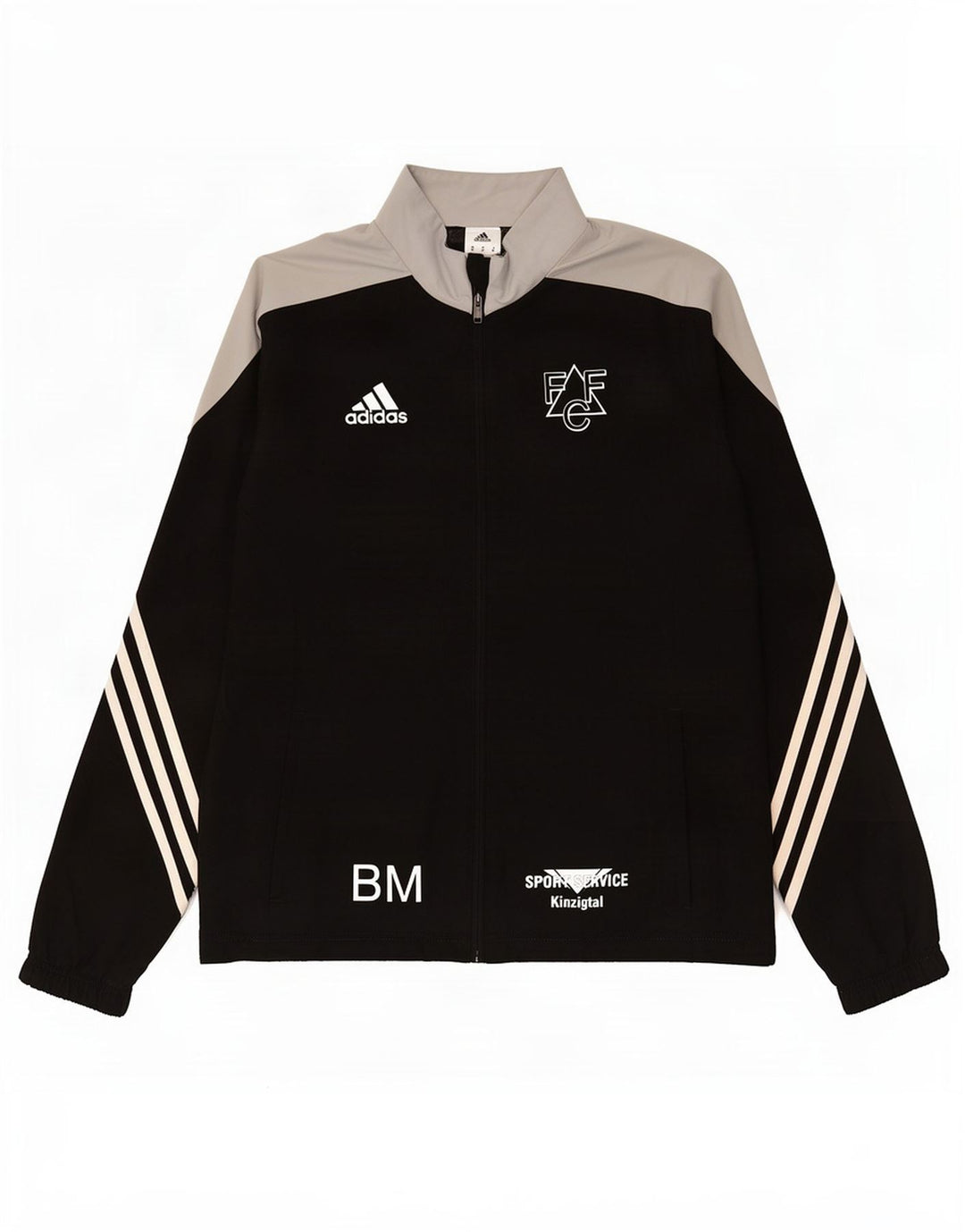 Adidas Veste de survêtement graphique pour homme Noir moyen Polyester colour block