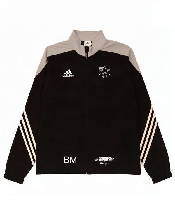 Adidas Veste de survêtement graphique pour homme Noir moyen Polyester colour block