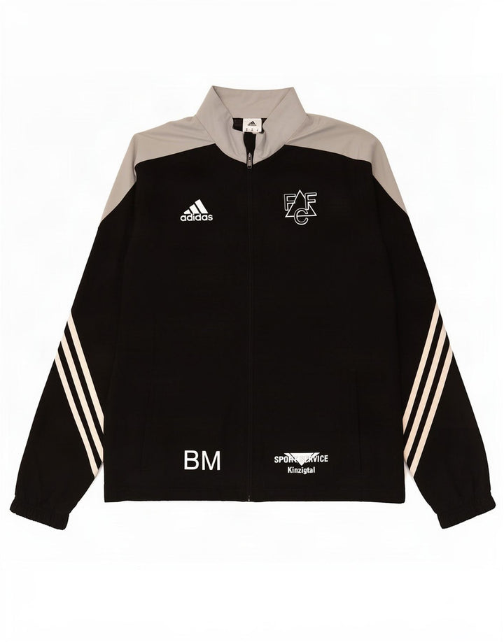 Adidas Veste de survêtement graphique pour homme Noir moyen Polyester colour block