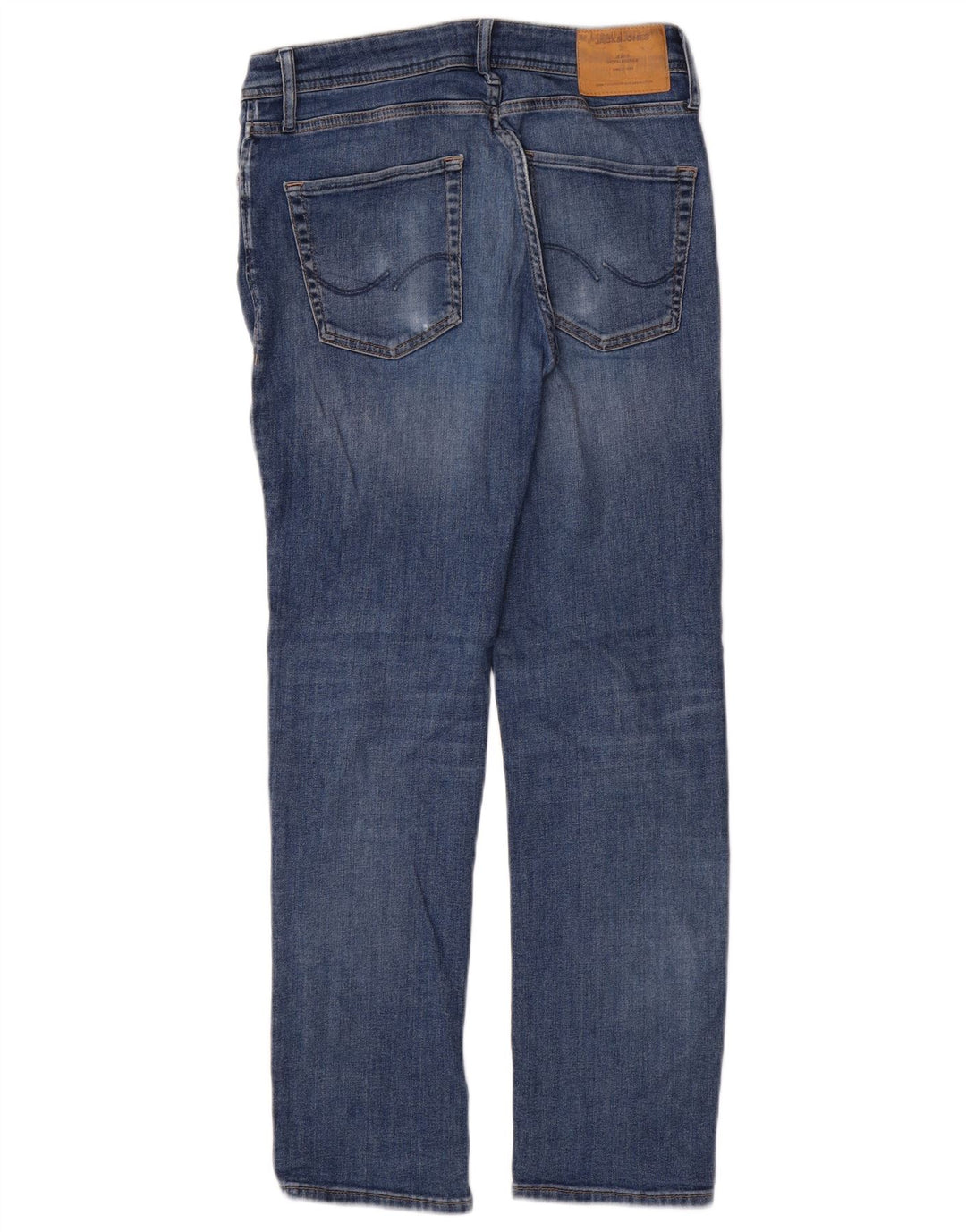 JACK & JONES Mens Straight Jeans W31 L32 Blue Cotton