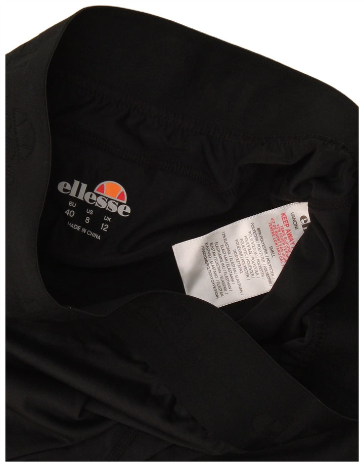 Ellesse Legging Capri Femme UK 12 Noir Moyen Polyester