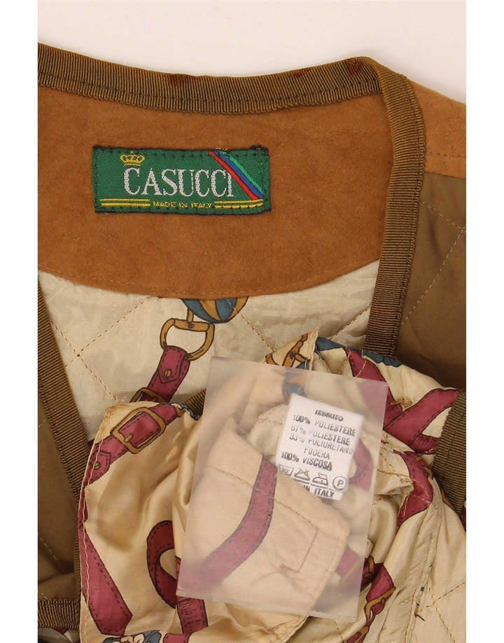 Casucci Gilet matelassé pour homme UK 36 Petit Kaki Polyester