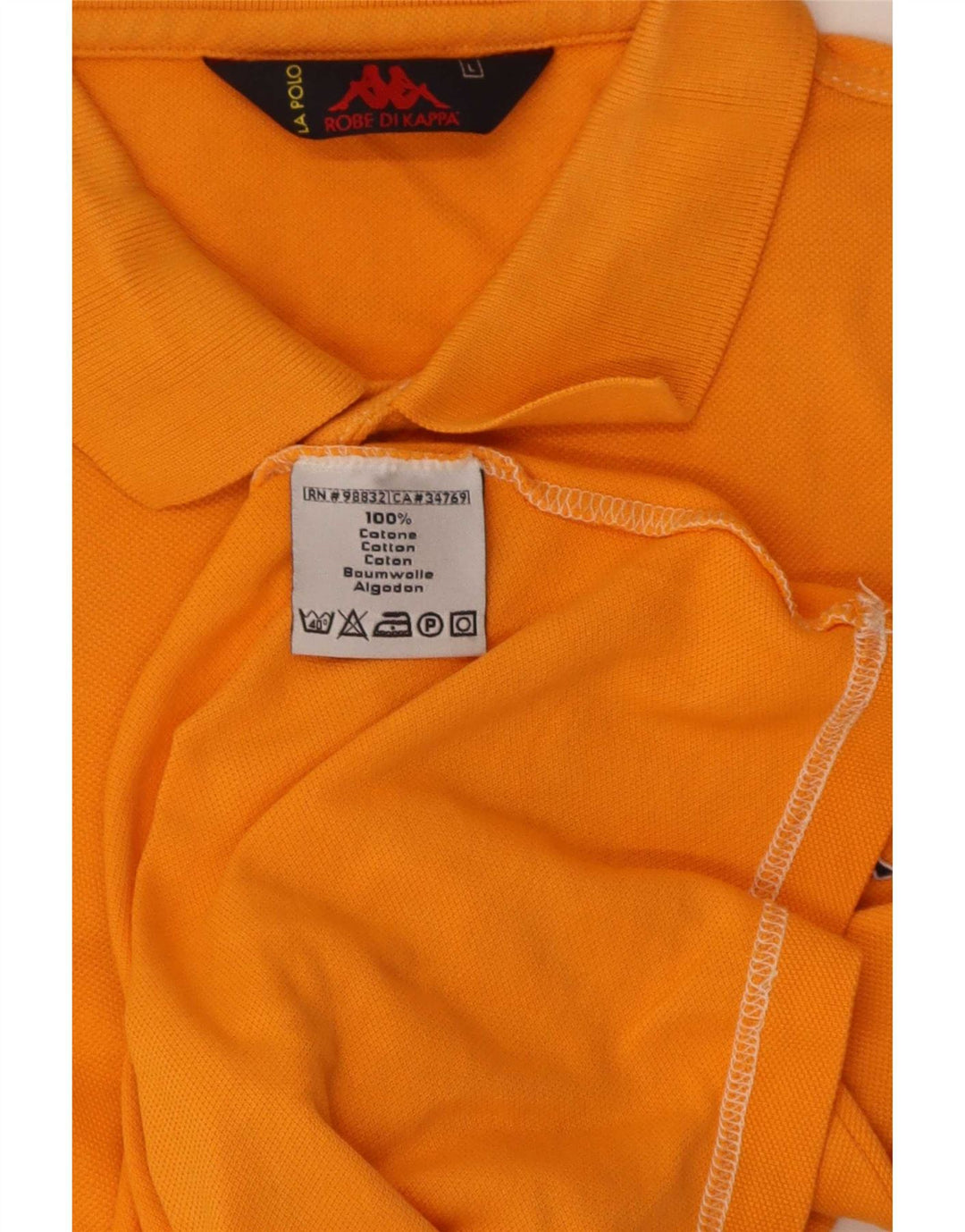 Kappa Polo régulier à manches courtes pour hommes, grand coton orange