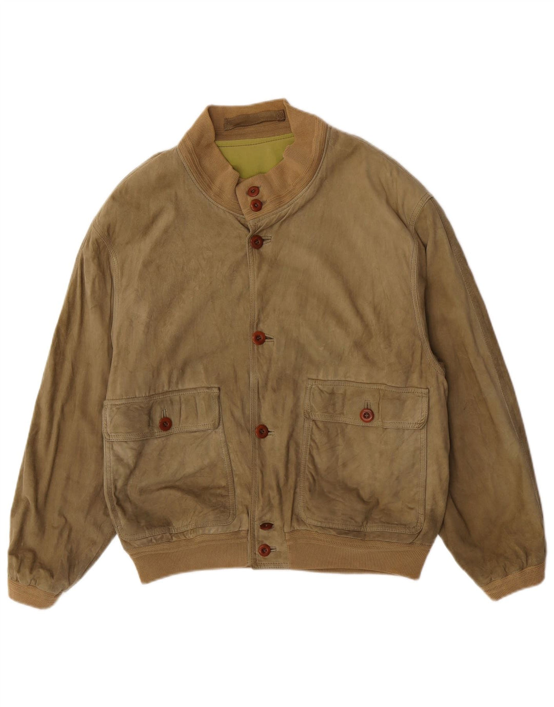 Scout Veste bomber en daim pour homme UK 40 Large Vert