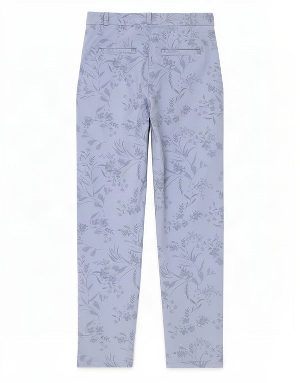 Marks & Spencer Pantalon Chino Femme UK 8 Small W27 L29 Bleu Floral