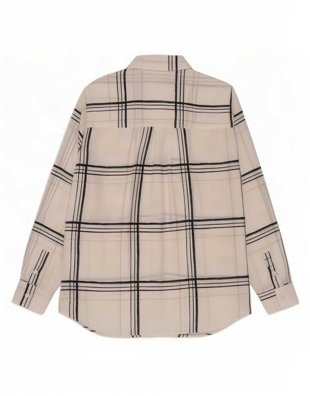 Marks & Spencer Chemise surdimensionnée pour femme UK 10 Petit blanc à carreaux en polyester