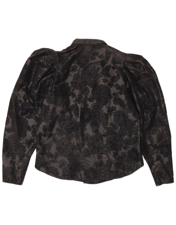 Primavera Firenze Chemisier pour femme UK 12 Medium Noir Floral Polyester