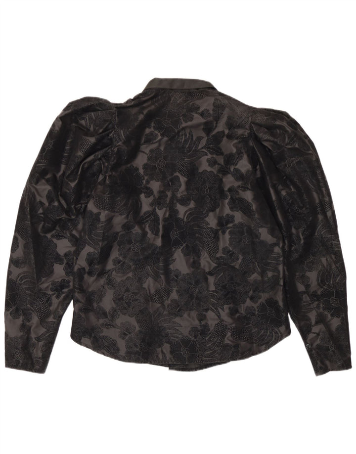 Primavera Firenze Chemisier pour femme UK 12 Medium Noir Floral Polyester