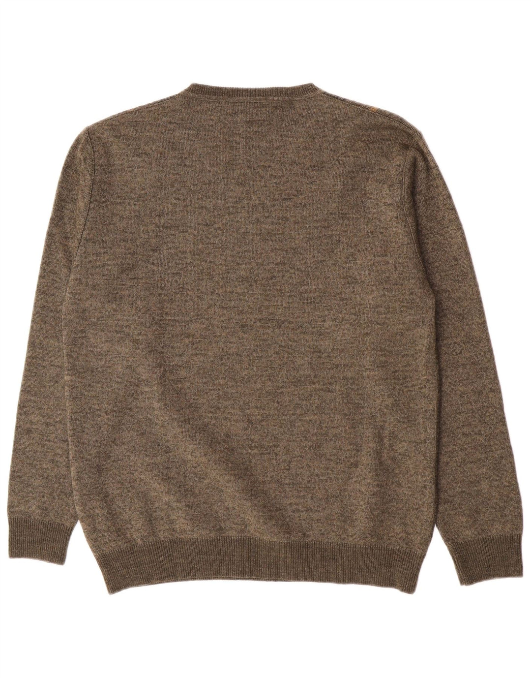 Rodes Pull Col V Homme Laine Rayée Vert Moyen