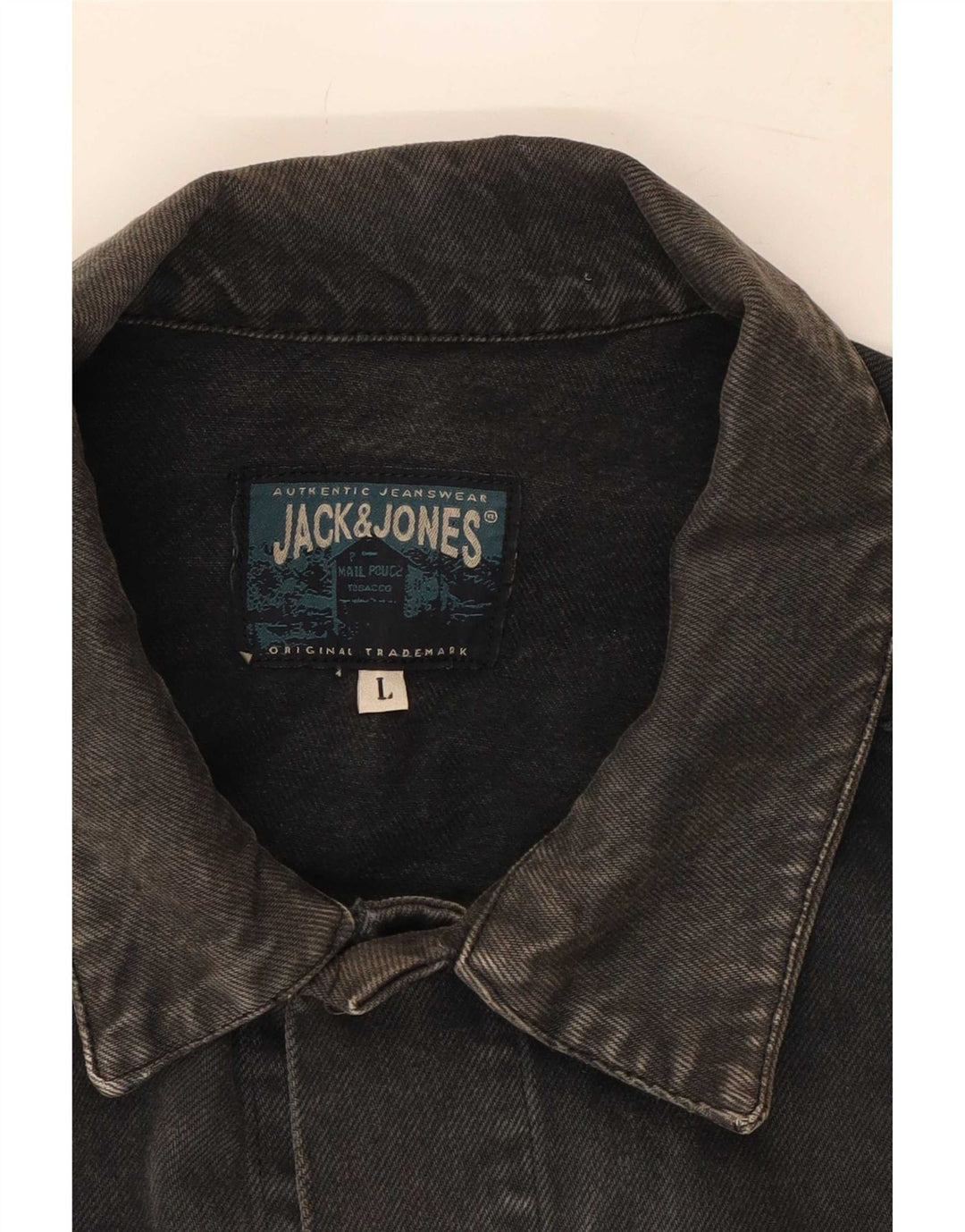 Jack & Jones Veste en jean pour homme UK 40 Large Noir