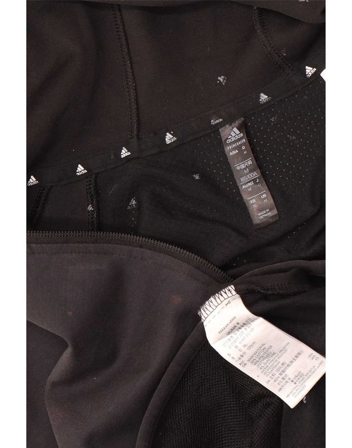 Adidas Pull à capuche zippé pour homme en coton noir moyen