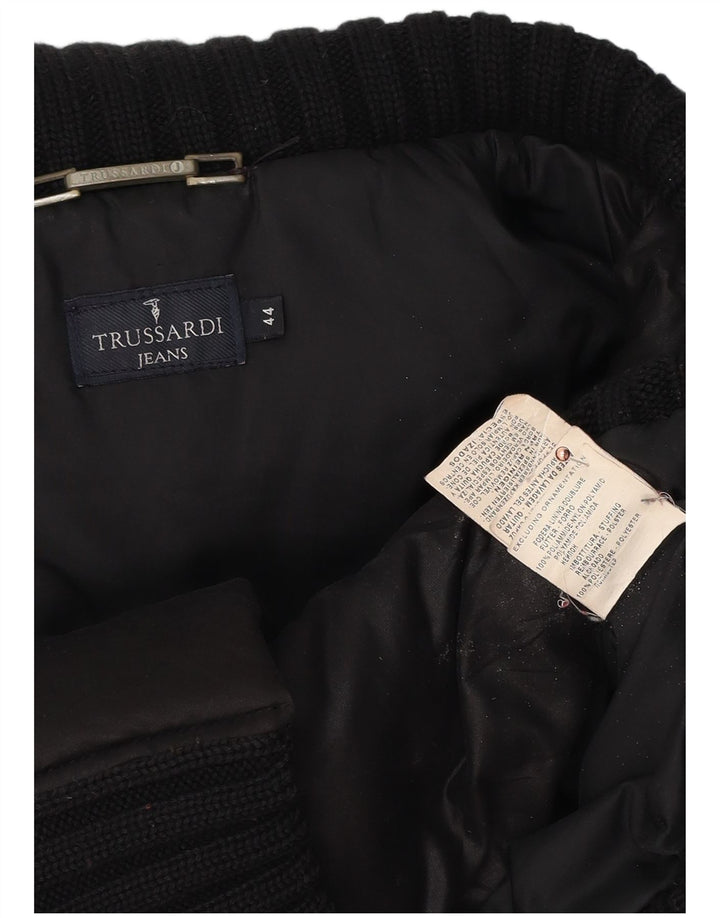 TRUSSARDI JEANS Veste matelassée à capuche IT 44 Medium Noir Polyamide Femme