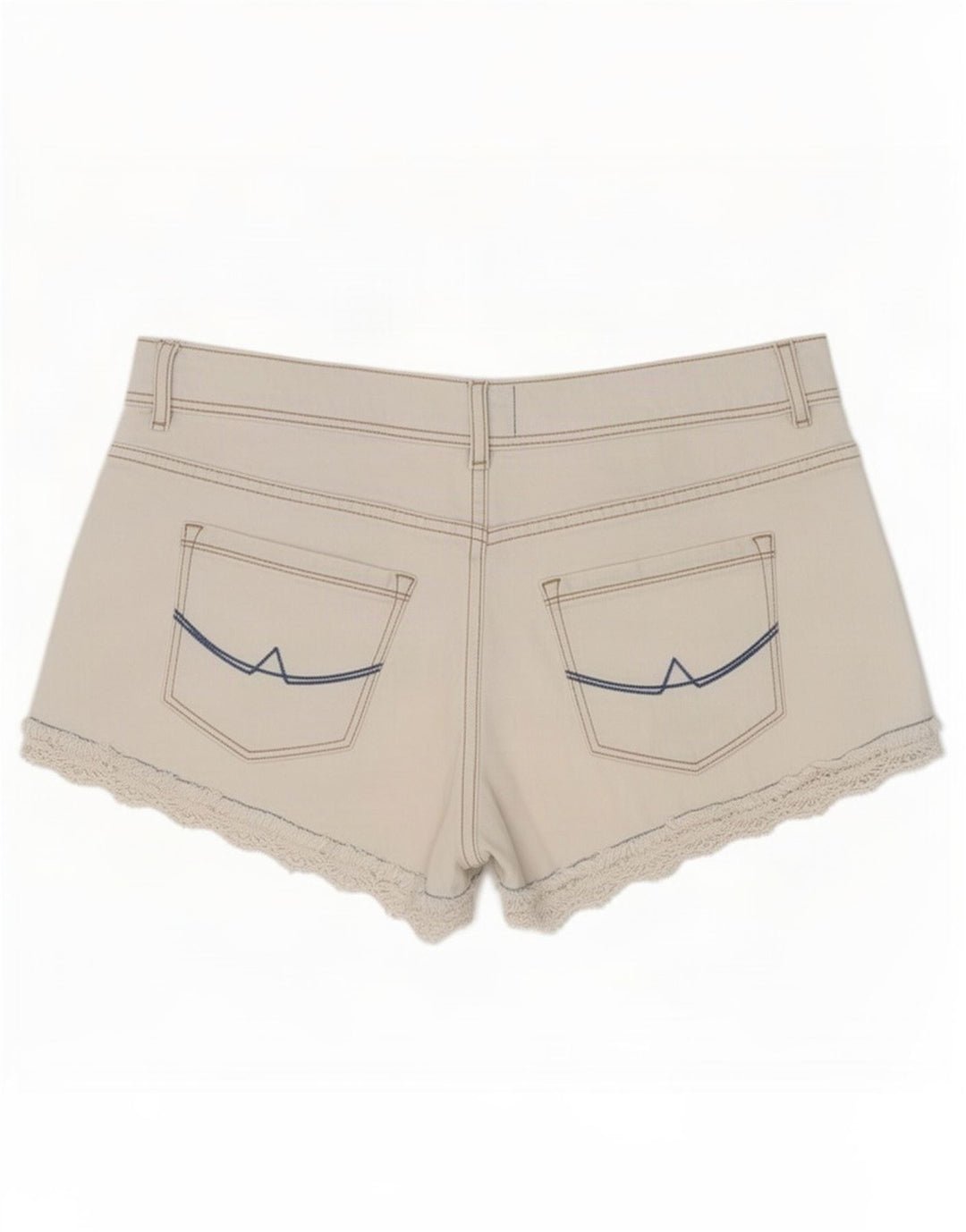 Superdry Short En Jean Femme Medium W28 Coton Blanc