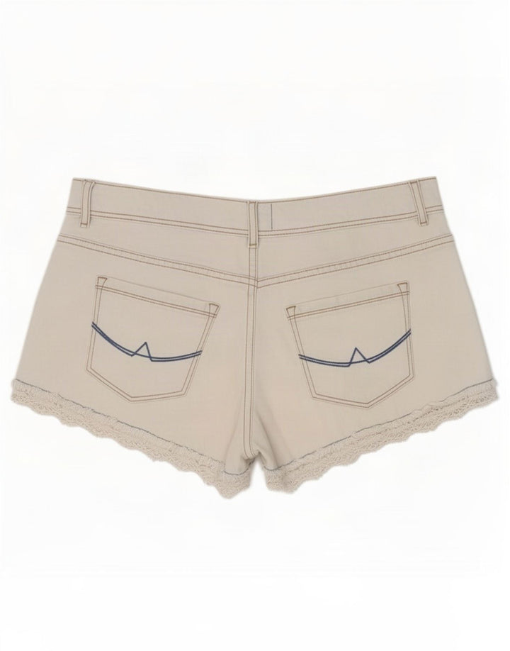 Superdry Short En Jean Femme Medium W28 Coton Blanc
