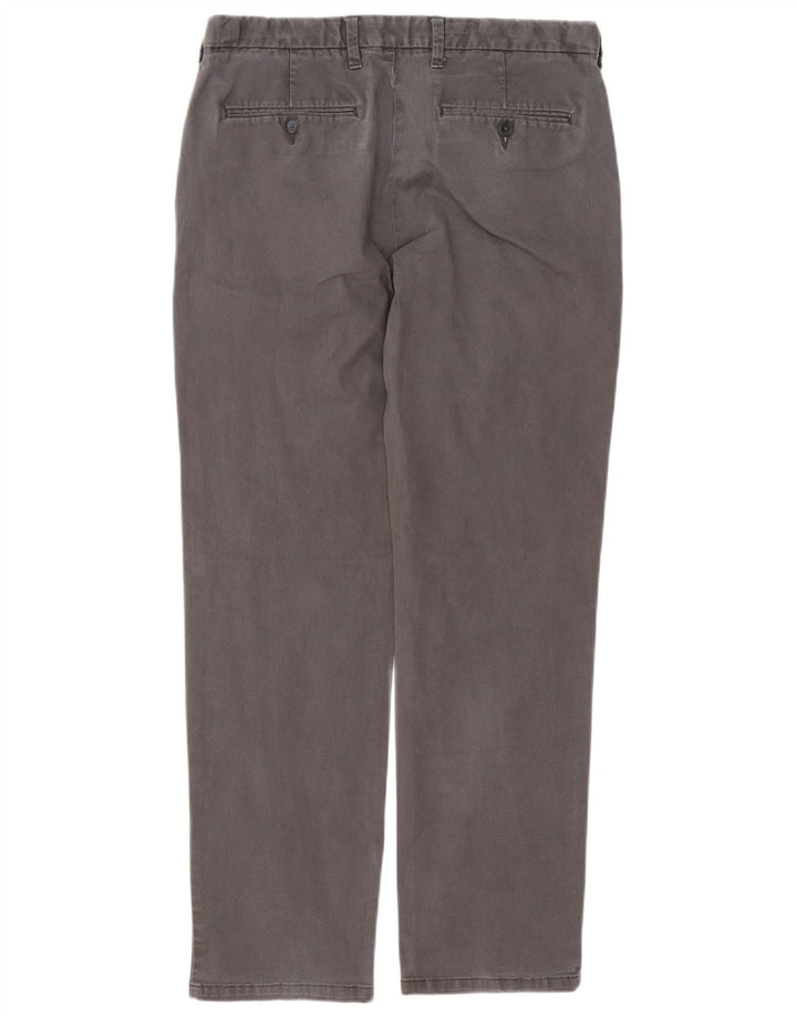 Marks & Spencer Pantalon chino coupe classique pour homme W34 L30 Gris Coton