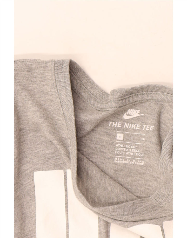 Nike Femme Athletic Cut Graphic Top Manches Longues UK 10 Petit Gris Moucheté