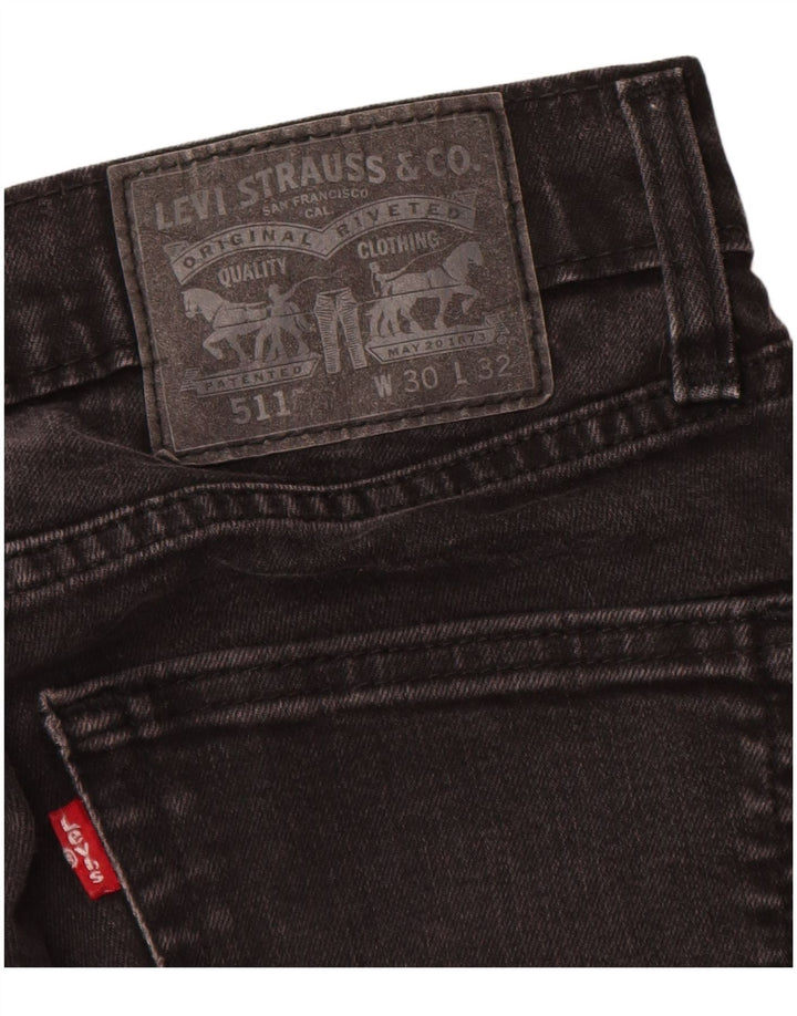 Levi's Jean Slim 511 Homme W30 L24 Noir Coton